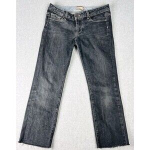 Paige Jeans Womens 30 Gray Blue Heights Straight Fit Y2K Cowgirl Core